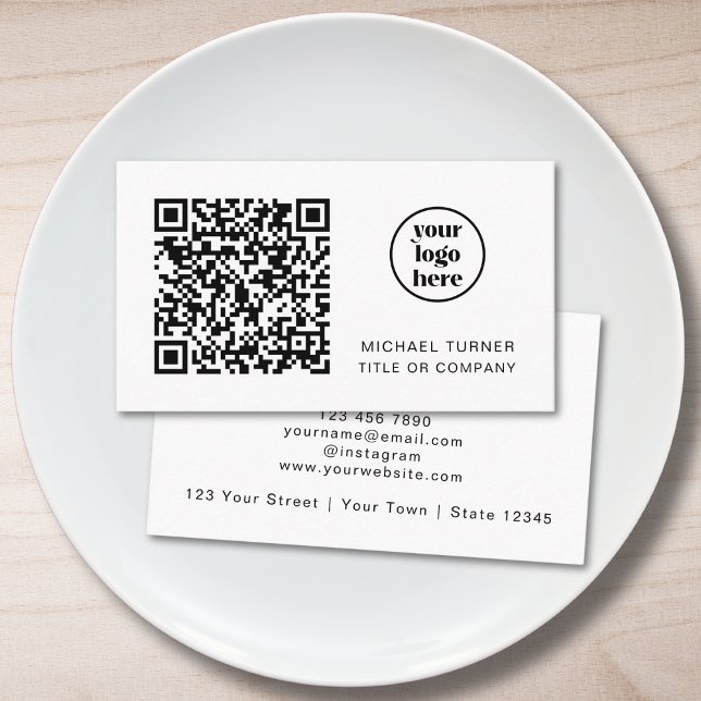 QR-Code Firmenlogo Modern Professionell Visitenkarte (Von Creator hochgeladen)