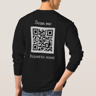 QR-Code Firmenlogo Professionell Schwarz Modern T-Shirt