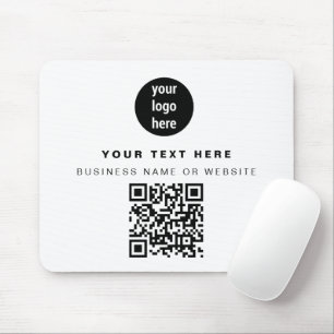 QR-Code-Firmenlogos Modernes Minimalistisches Gesc Mousepad