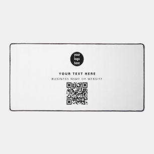 QR-Code-Firmenlogos Modernes Minimalistisches Gesc Schreibtischunterlage