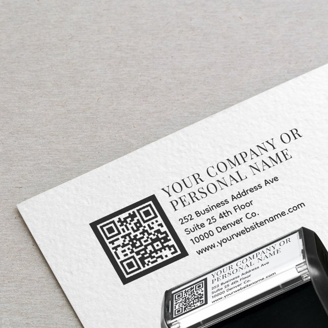 QR CODE Firmenname Anschrift Permastempel (Von Creator hochgeladen)