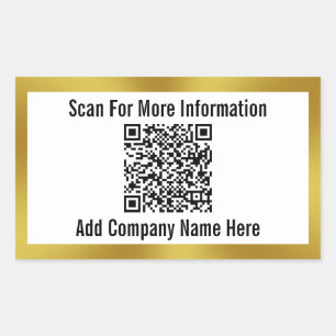 QR-Code Firmenname Geschäftsvorlage scannen Rechteckiger Aufkleber