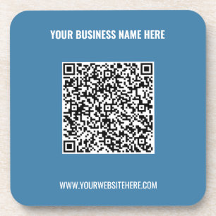 QR Code Firmenname Website Beruflicher Untersetzer