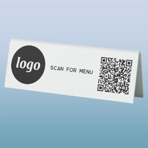 QR-Code-Firmenprüfung für das Menü Tischaufsteller