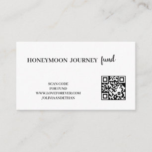 QR-Code Flitterwochen-Fonds Hochzeitseinlagekarte Begleitkarte