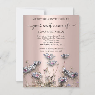 QR CODE Floral Weide Wildblume Grüne Rose