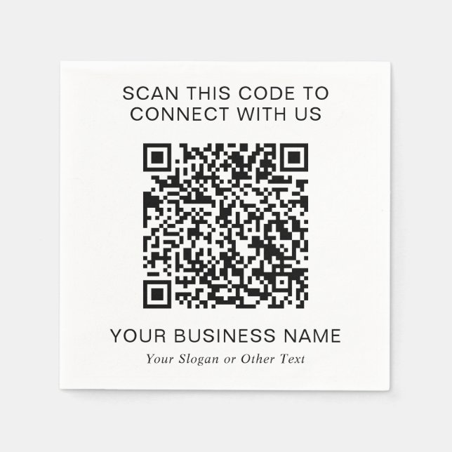 QR-Code Förderung Serviette (Vorderseite)