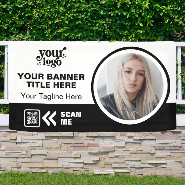QR-Code-Foto für Firmenlogos im Freien Banner (Von Creator hochgeladen)