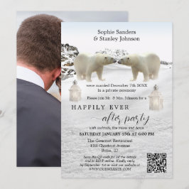 QR-Code-Foto für Polarbären nach Einladung Hochzei