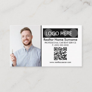 QR-Code Foto hinzufügen Logo einfügen Auto mieten Visitenkarte