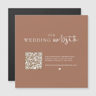 QR Code Foto Hochzeitdetails - Magnet-Umschließung Magnetkarte