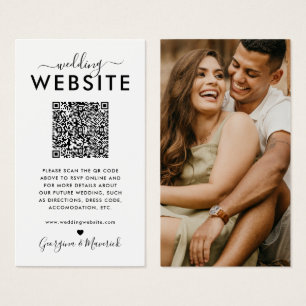 QR Code Foto Hochzeitskarte der Website