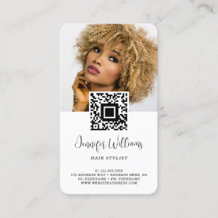 QR Code Foto Logo Modern Loyalty Business Card Telefonnummerkarte