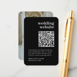 QR Code Foto Minimalistisch UAWG Wedding Website Begleitkarte