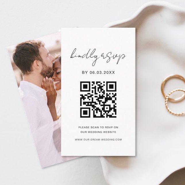 QR Code Foto Minimalistisch UAWG Wedding Website Begleitkarte (Von Creator hochgeladen)