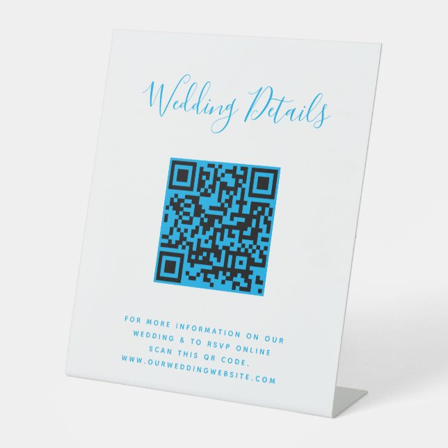 QR-Code Foto RSVP  Sockelschild (Vorderseite)