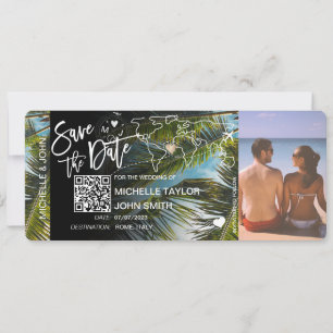 QR-Code Foto Save the Date Bordkarte Einladung