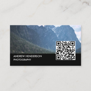 QR Code Fotograf Schwarz Visitenkarte