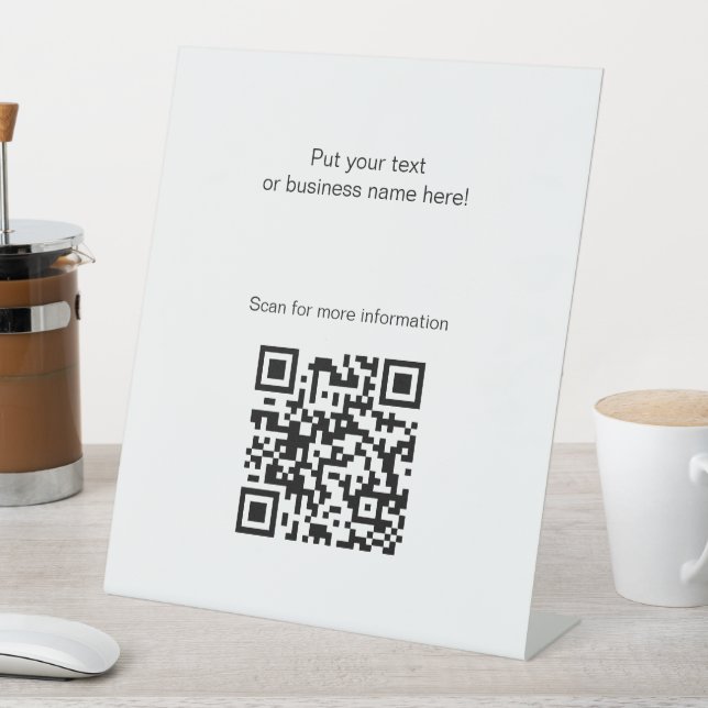QR-Code Freie Stehendes Podestzeichen Sockelschild (In Situ)