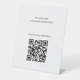 QR-Code Freie Stehendes Podestzeichen Sockelschild