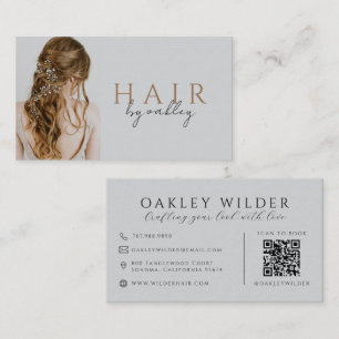 QR-Code-Friseurstil-Foto Visitenkarte