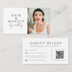 QR-Code-Friseurstil-Foto Visitenkarte