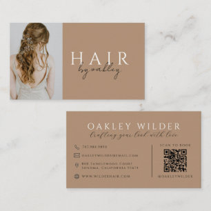 QR-Code-Friseurstil-Foto Visitenkarte
