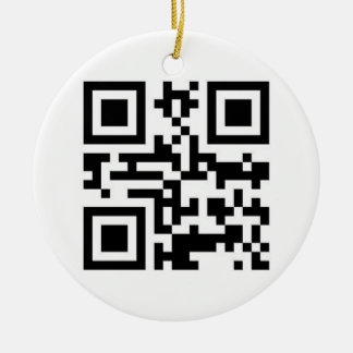QR Code - frohe Feiertage! Keramikornament