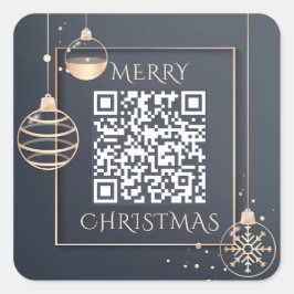 QR Code Frohe Weihnachtsfeiertage Corporate Modern Quadratischer Aufkleber