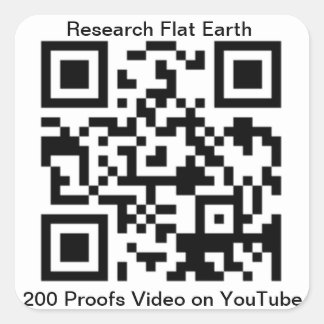 QR Code für 200 Proofs Earth ist Flat von Eric Dub Quadratischer Aufkleber