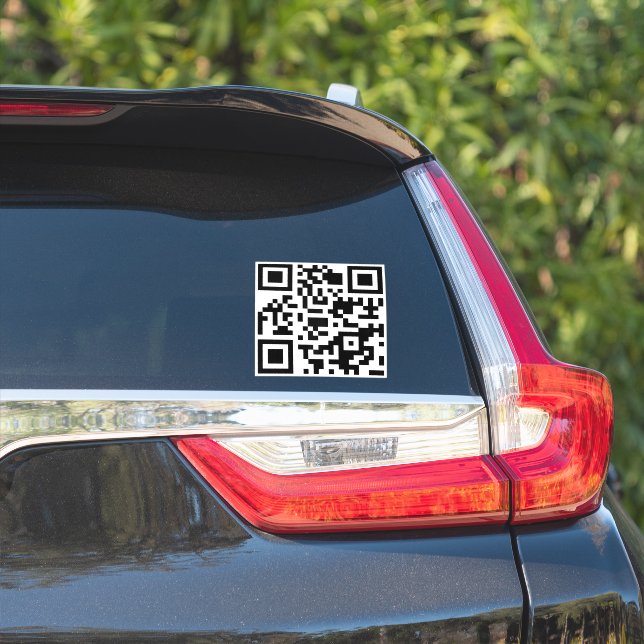 QR-Code für Auto oder Fenster Aufkleber (Auto Seite)