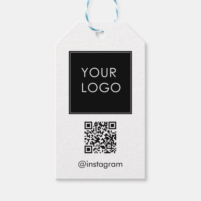 QR-Code für benutzerdefinierbare Firmenlogo Geschenkanhänger (Vorderseite)