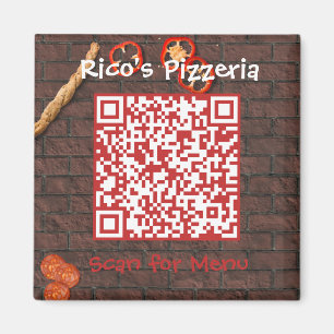 QR-Code für benutzerdefinierte Pizzeria Magnet
