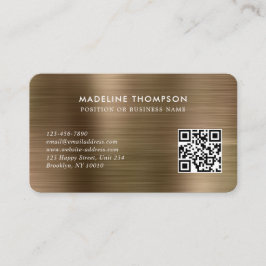 QR-Code für beruflich gebürstetes Metallic-Gold-Lo Visitenkarte