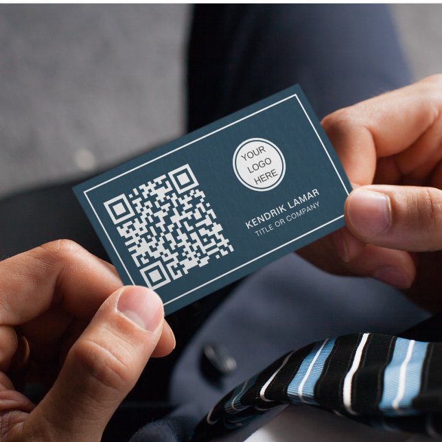 QR-Code für berufliche Blue Company Visitenkarte (Von Creator hochgeladen)