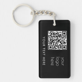 QR-Code für berufliche Geschäftslogos und Schwarz  Schlüsselanhänger
