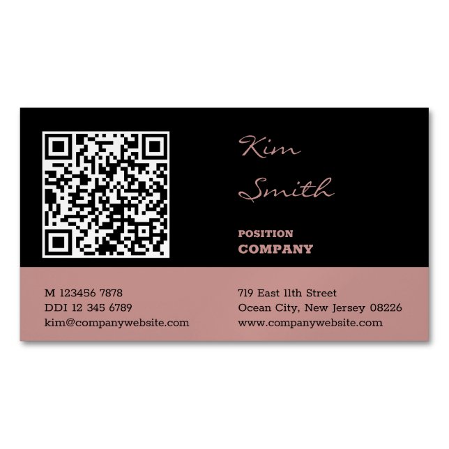 QR-Code für berufliche Haarstühle Magnetische Visitenkarte (Vorderseite)