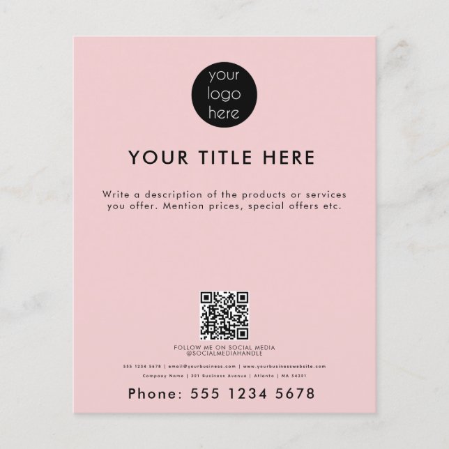 QR-Code für berufliche Unternehmen Flyer (Vorne)