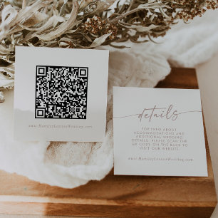 QR-Code für Boho Chic Blush Pink Begleitkarte
