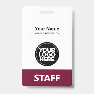 Qr-Code für Burgundy-Mitarbeiter Ausweis