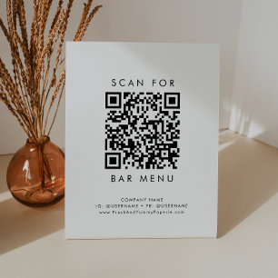 QR-Code für Chic Typografy Bar Menu Sockelschild