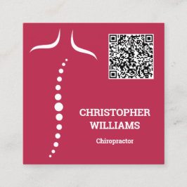 QR-Code für Chiropraktische Massage Quadratische Visitenkarte