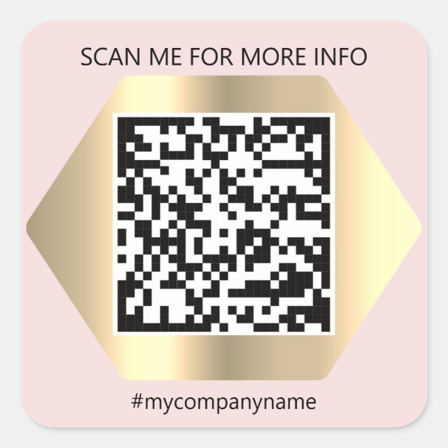 QR-Code für das benutzerdefinierte Logo prüfen Sie Quadratischer Aufkleber (Vorderseite)