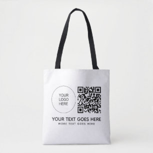 QR-Code für das Firmenlogo Vorderseite Tasche