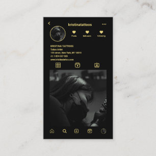 QR-Code für das Foto Tattoo Artist Instagram Visitenkarte
