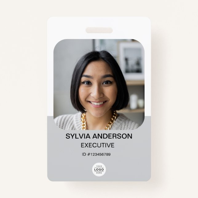 QR-Code für das grau benutzerdefinierte Foto Mitar Ausweis (Vorderseite)