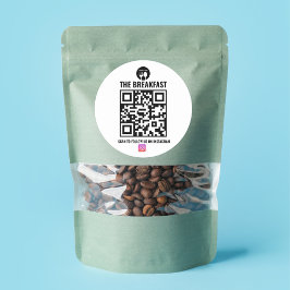 QR-Code für das Schwarzweiß-Zeitalter Runder Aufkleber