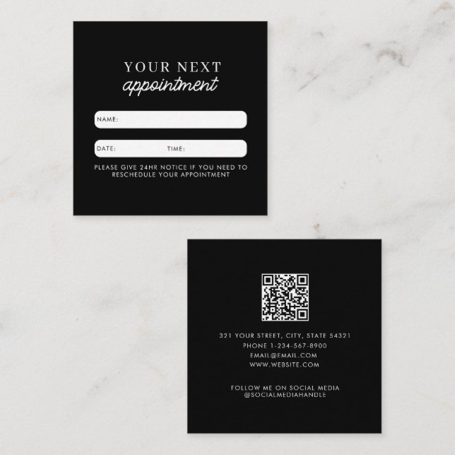 QR-Code für den Business Client Quadratische Visitenkarte (Vorne/Hinten)