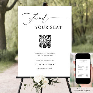 QR-Code für den Hochzeitsplan finden Poster
