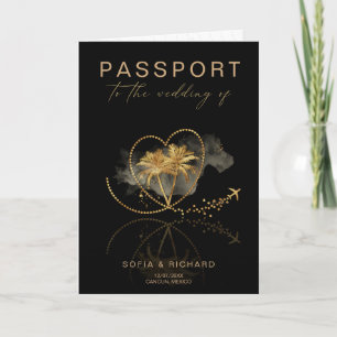 QR-Code für den Pass für tropische Hochzeiten in U Einladung